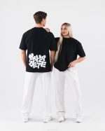 klær T442196 svart radiell uskarphet tee unisex Alphalete
