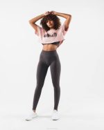 klær T442198 flat rosa rosa republikk crop tee kvinner Alphalete - Bilde 2