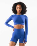 klær T442251 safirblå stratus ls avling kvinner Alphalete