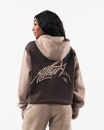 klær T442271 kashmir brun stensil hettegenser unisex Alphalete - Bilde 4