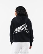 klær T442272 svart stensil hettegenser unisex Alphalete - Bilde 4