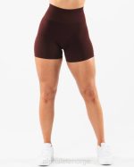 klær T442334 sangria rød forsterke kort 4,5" kvinner Alphalete - Bilde 3