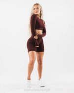 klær T442362 sangria rød forsterke kort 6,5" kvinner Alphalete - Bilde 2