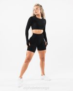 klær T442363 svart forsterke kort 6,5" kvinner Alphalete - Bilde 2