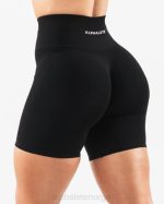 klær T442363 svart forsterke kort 6,5" kvinner Alphalete