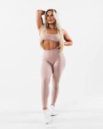 klær T442393 porselensbrun aura legging kvinner Alphalete - Bilde 2