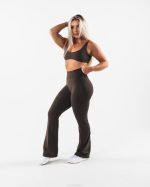 klær T442398 kashmir brun aura blusset bukse kvinner Alphalete - Bilde 2
