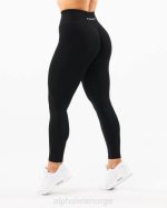 klær T442414 svart forsterke legging kvinner Alphalete
