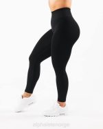 klær T442414 svart forsterke legging kvinner Alphalete - Bilde 4