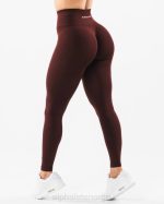 klær T442423 sangria rød forsterke legging kvinner Alphalete