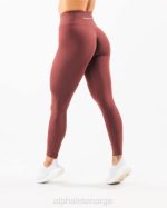 klær T442425 høstrød forsterke legging kvinner Alphalete
