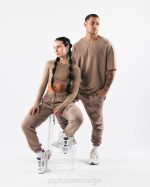 klær T442457 mudstone brun Earth dye grafisk jogger unisex Alphalete - Bilde 2