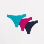 klær T442465 turkis/fuchsia/midnatt sømløs stringtruse 3pk kvinner Alphalete