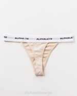 klær T442469 vanilje brun akutt string kvinner Alphalete - Bilde 4