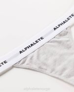 klær T442470 gråmelert akutt string kvinner Alphalete - Bilde 5