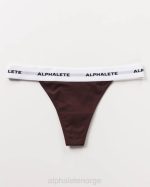 klær T442473 sangria rød akutt string kvinner Alphalete - Bilde 3