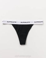 klær T442474 svart akutt string kvinner Alphalete - Bilde 3