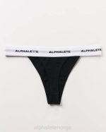 klær T442474 svart akutt string kvinner Alphalete - Bilde 4