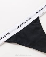 klær T442474 svart akutt string kvinner Alphalete - Bilde 5