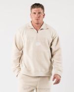 klær T442479 vanilje brun king kvart glidelås unisex Alphalete