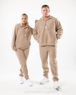 klær T442481 lin brun king kvart glidelås unisex Alphalete - Bilde 2