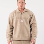 klær T442481 lin brun king kvart glidelås unisex Alphalete