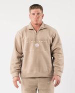 klær T442481 lin brun king kvart glidelås unisex Alphalete