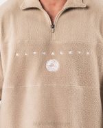 klær T442481 lin brun king kvart glidelås unisex Alphalete - Bilde 5