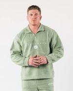 klær T442483 salvie grønn king kvart glidelås unisex Alphalete