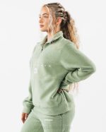 klær T442483 salvie grønn king kvart glidelås unisex Alphalete - Bilde 3