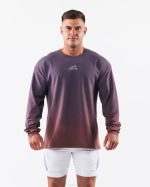 klær T442494 støvete rosa gradient lilla ulvehode er tee menn Alphalete