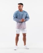 klær T442496 stille vanngradient blå ulvehode er tee menn Alphalete - Bilde 2
