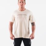 klær T442510 beige brun en airtech t-skjorte menn Alphalete