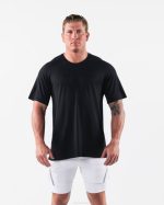 klær T442522 svart en airtech t-skjorte menn Alphalete