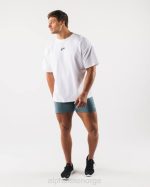 klær T442525 hvit wolf head paisley print t-skjorte menn Alphalete - Bilde 2