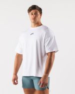 klær T442525 hvit wolf head paisley print t-skjorte menn Alphalete