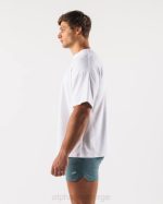 klær T442525 hvit wolf head paisley print t-skjorte menn Alphalete - Bilde 3