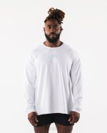klær T442526 hvit aa paisley print ls t-skjorte menn Alphalete