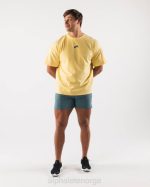 klær T442527 gul wolf head paisley print t-skjorte menn Alphalete - Bilde 2