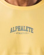 klær T442528 gul aa paisley print ls t-skjorte menn Alphalete - Bilde 5