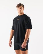klær T442531 svart wolf head paisley print t-skjorte menn Alphalete