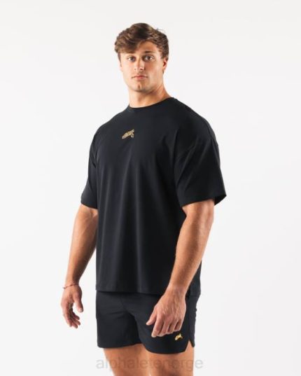 klær T442531 svart wolf head paisley print t-skjorte menn Alphalete