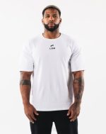 klær T442533 hvit børstet crest t-skjorte menn Alphalete