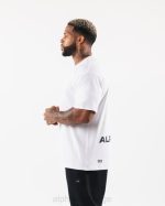 klær T442533 hvit børstet crest t-skjorte menn Alphalete - Bilde 4