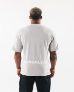 klær T442534 gråmelert børstet crest t-skjorte menn Alphalete - Bilde 3