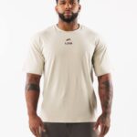 klær T442535 havskjell/sangria brun børstet crest t-skjorte menn Alphalete