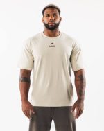 klær T442535 havskjell/sangria brun børstet crest t-skjorte menn Alphalete
