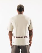 klær T442535 havskjell/sangria brun børstet crest t-skjorte menn Alphalete - Bilde 3