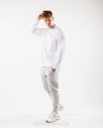 klær T442538 hvit børstet kjerne mock neck ls menn Alphalete - Bilde 2