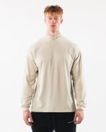 klær T442539 havskjell brun børstet kjerne mock neck ls menn Alphalete